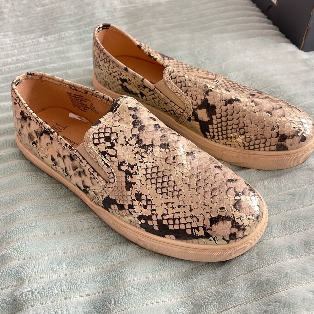 Snakeskin Slip-On Sneakers